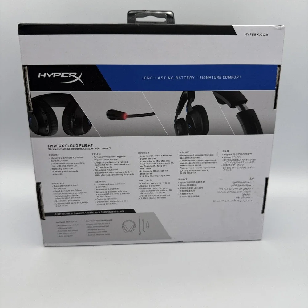 HyperX Cloud Flight-Wireless Gaming Headset 30-hour battery for PS5 and PS4*New